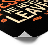 Retro Fall für Jesus, Verlasst er nie Erntedank Poster (Ecke)