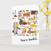 Retro Fall Gehen-Gehen Karte (Gelbe Blume)