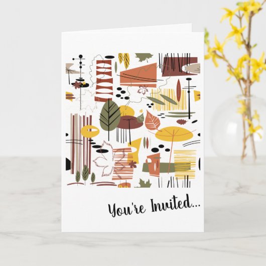 Retro Fall Gehen-Gehen Karte (Gelbe Blume)