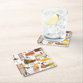 Retro Fall Gehen-Gehen Rechteckiger Pappuntersetzer (Vor Ort)