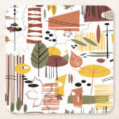 Retro Fall Gehen-Gehen Rechteckiger Pappuntersetzer (Vorderseite)