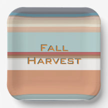 Retro Fall Harvest Blue Orange Streifen