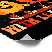 Retro Fall In Love With Learning Autumn Pumpkin Te Poster (Ecke)