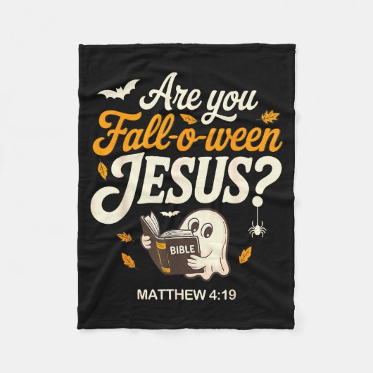 Retro Fall Religious Bible Matthew Are You Fall-o- Fleecedecke (Vorderseite)