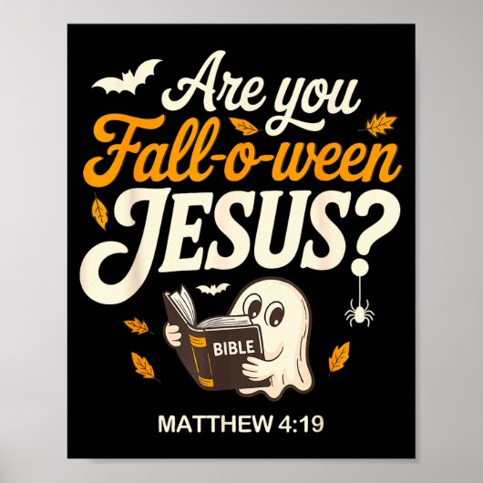 Retro Fall Religious Bible Matthew Are You Fall-o- Poster (Vorne)