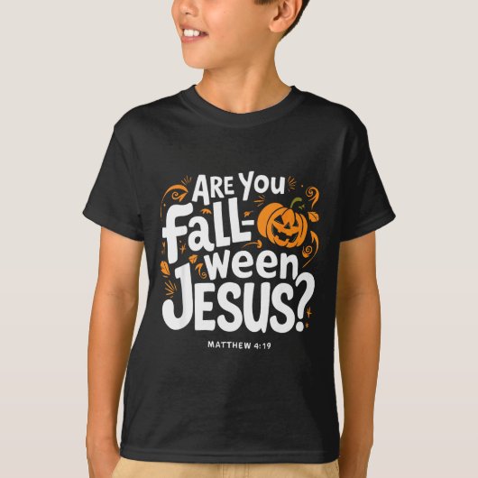 Retro Fall Religious Bible Matthew Are You Fall-o- T-Shirt (Vorderseite)