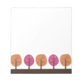 Retro Fall Trees Notizblock (Vorderseite)
