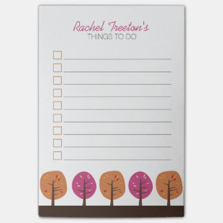 Retro Fall Trees zu tun Liste Post-it Klebezettel