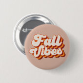 Retro Fall Vibes Button (Vorne & Hinten)