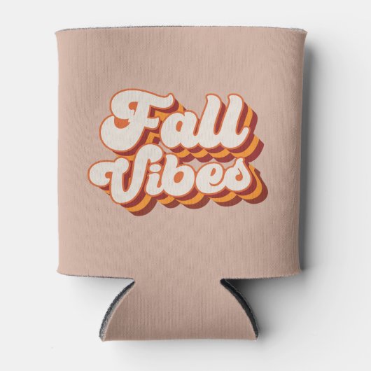 Retro Fall Vibes Dosenkühler (Vorderseite)