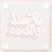 Retro Fall Vibes Glasuntersetzer (Rückseite)