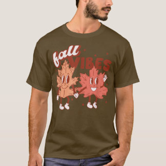 Retro Fall Vibes Herbstleaves glücklicher Fall Tha T-Shirt