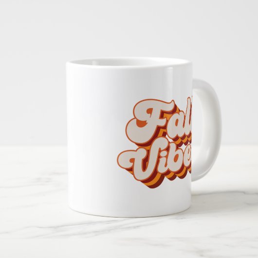 Retro Fall Vibes Jumbo-Tasse (Vorderseite Rechts)