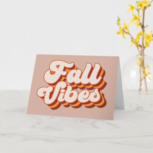 Retro Fall Vibes Karte (Gelbe Blume)