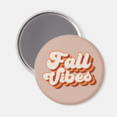 Retro Fall Vibes Magnet (Vorderseite/Rückseite)