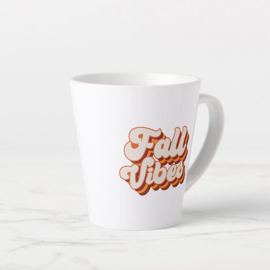 Retro Fall Vibes Milchtasse (Rechte Ecke)