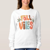 Retro Fall Vibes Modern Floral Sweatshirt (Vorderseite)
