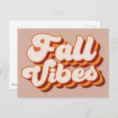 Retro Fall Vibes Postkarte (Vorne/Hinten)