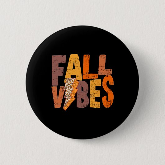 Retro Fall Vibes Pumpkin Saison Männer Frauen Button (Vorderseite)