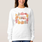 Retro Fall Vibes Sweatshirt mit farbigen Pumpkins (Vorderseite)