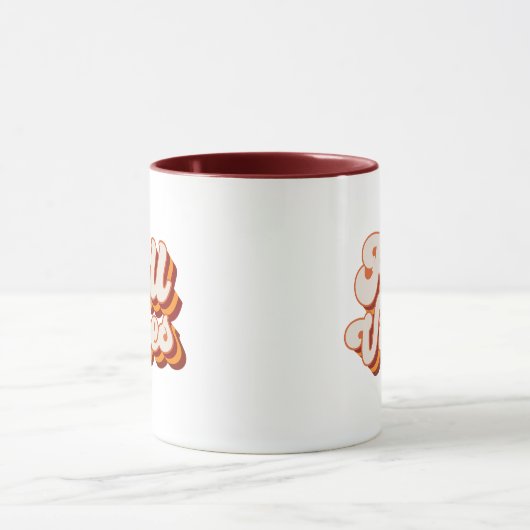 Retro Fall Vibes Tasse (Zentrum)