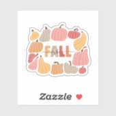 Retro Fall Vibes Tasse mit Niedlichen farbigen Pum Aufkleber (Blatt)