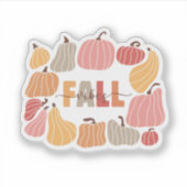 Retro Fall Vibes Tasse mit Niedlichen farbigen Pum Aufkleber (Vorderseite)