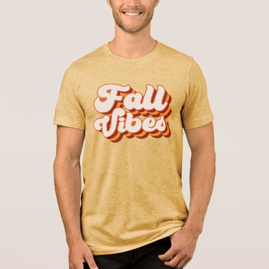 Retro Fall Vibes Tri-Blend Shirt (Vorderseite)