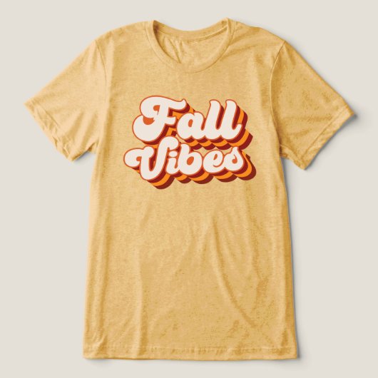 Retro Fall Vibes Tri-Blend Shirt (Design Vorderseite)