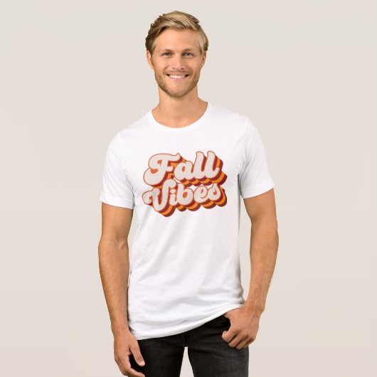 Retro Fall Vibes Tri-Blend Shirt (Vorderseite voll)