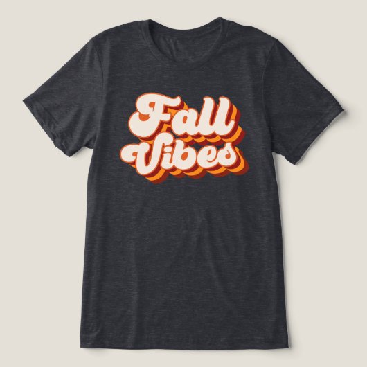 Retro Fall Vibes Tri-Blend Shirt (Design Vorderseite)