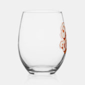 Retro Fall Vibes Weinglas Ohne Stiel (Rechts)