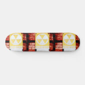 Retro Fallout Shelter Urban Grunge Skateboard (Horizontal)