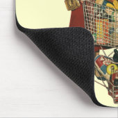 Retro Familie, Mama und Kinder Lebensmittelgeschäf Mousepad (Ecke)