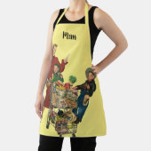 Retro Familie, Mama und Kinder Lebensmittelgeschäf Schürze (InSitu)