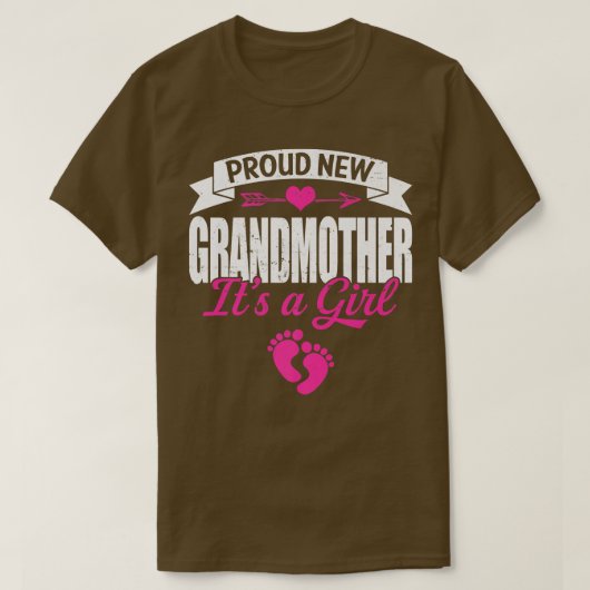 Retro Familie stolz neue Großmutter Es ist ein Mäd T-Shirt (Design vorne)