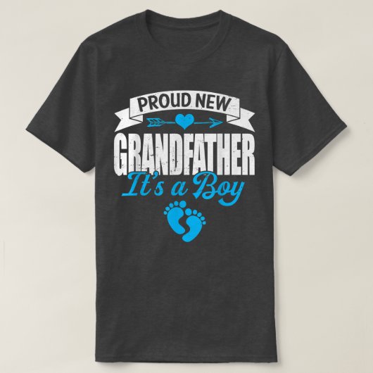 Retro Familie stolz neuer Großvater Es ist ein Jun T-Shirt (Design vorne)