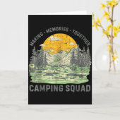 Retro-Familien-Camping-Crew Est 2025 Camper Camp C Karte (Gelbe Blume)