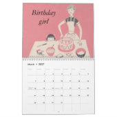 Retro Familien-Kalender Kalender (Mär 2027)