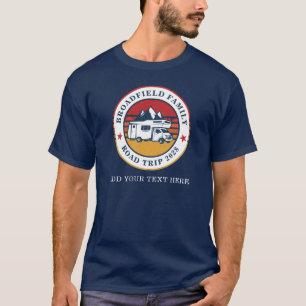 Retro-Familien-RV-Straßen-Trip-Wiedersehen passend T-Shirt