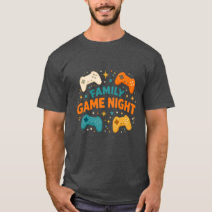 Retro-Familienspielnacht-Spieler T-Shirt