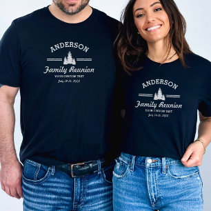 Retro-Familientreffen oder Reise   Rustikale Kiefe T-Shirt