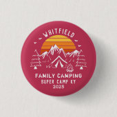 Retro Familienurlaub Matching Camping Button (Vorderseite)