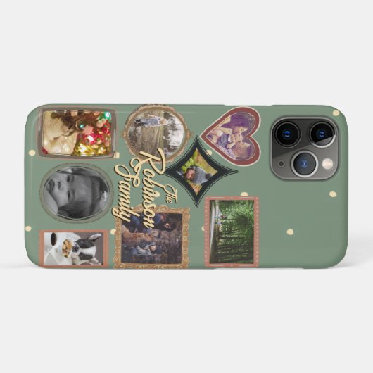 Retro Family 8 Photo Collage CUSTOM Case-Mate iPhone Hülle (Rückseite (Horizontal))