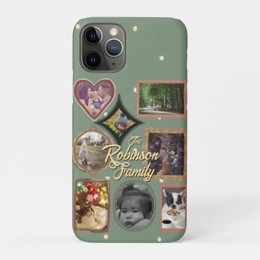 Retro Family 8 Photo Collage CUSTOM Case-Mate iPhone Hülle (Rückseite)