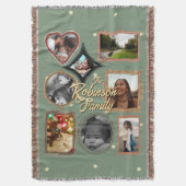 Retro Family 8 Photo Collage CUSTOM Decke (Vorderseite Vertikal)