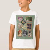 Retro Family 8 Photo Collage CUSTOM T-Shirt (Vorderseite)