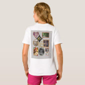 Retro Family 8 Photo Collage CUSTOM T-Shirt (Schwarz voll)