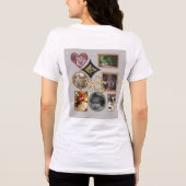 Retro Family 8 Photo Collage CUSTOM Tri-Blend Shirt (Rückseite)