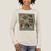 Retro Family 8 Photo Collage CUSTOM Tri-Blend Shirt (Vorderseite)